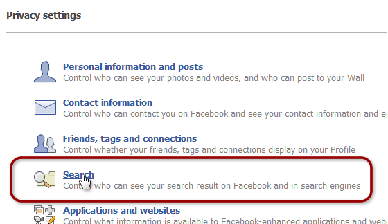 Facebook Search Privacy