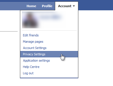 Facebook privacy settings.